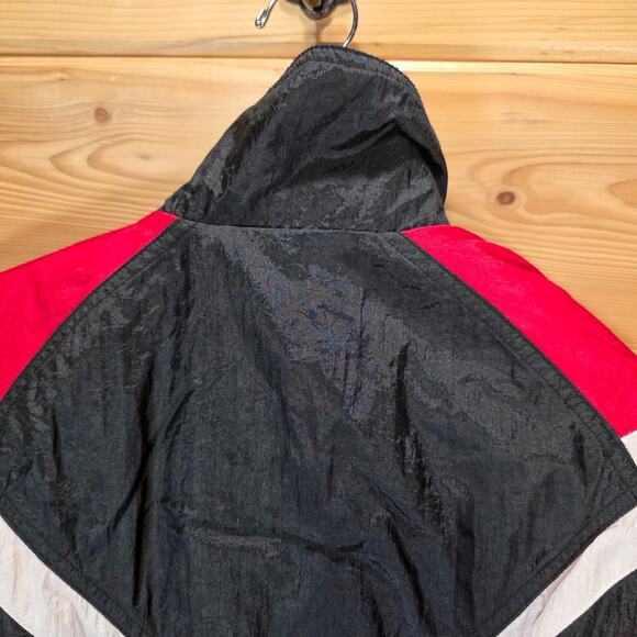 VTG 90s Chicago Bulls Windbreaker Jacket Youth 17X19 Team Athletics MJ Jordan - Picture 4 of 10